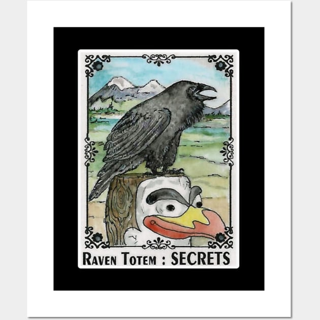 SECRETS Raven Totem Spirit Guide Wall Art by ArtisticEnvironments